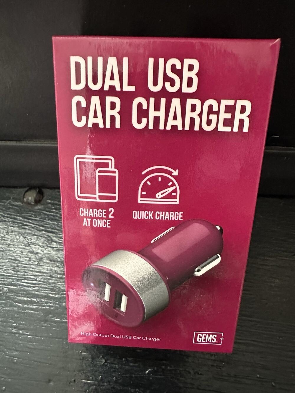 Lot of 3 GEMS Dual USB Car Chargers 2.1A 1A Sealed New Old Stock